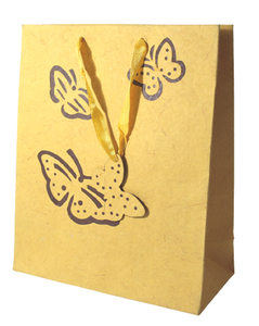 High Quality 200 GSM Recycled Cotton Kraft Paper Handmade Die Cut With Contrast Colors For Candle Gift Bag - Product Image 2