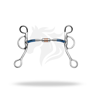 Mors de cheval argenté à capsules en fer doux, taille standard, pour le contrôle de l'équitation - Product Image 1