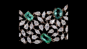 Collar de Diamantes Cultivados en Laboratorio de Lujo con Esmeralda |   Collar llamativo para la fiesta nupcial |   Plata S925 con baño de oro rosa y corte marquesa - Product Image 5