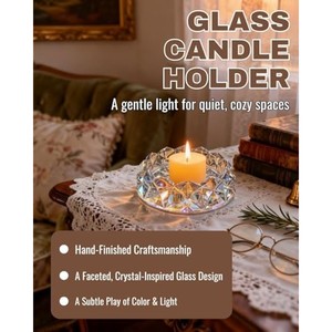 Crystal Glass Geometric Prism Candle Holder Wholesale | Moradabad India - Product Image 3