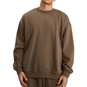 Sudadera de cuello redondo Unisex de alta calidad, ropa de calle de tela de rizo de peso pesado, sudadera de talla grande con logotipo personalizado para hombre 2025 - Product Image 1