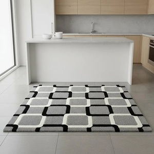 Tapis géométrique moderne, tapis moelleux en peluche tufté à la main, tapis antidérapant pour salon, chambre, bureau, hôtel, tapis décoratif - Product Image 2