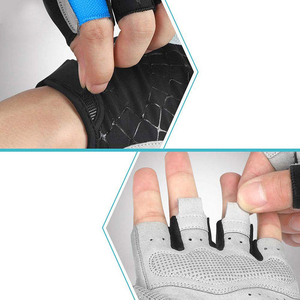 Half Finger Cycling Gloves Breathable PU Material Unisex Racing Gloves with Hook And Loop Closure Universal Fit - Product Image 3