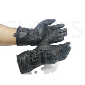 Guantes de Carreras de Cuero de Alta Calidad, Dedos Completos, Puño Largo, Compatibles con Pantalla Táctil, Protección Antideslizante, Transpirables para Motocross - Product Image 1