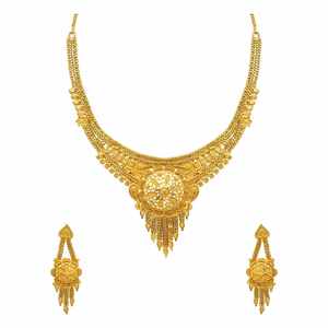 สร้อยคอทองเหลืองชุบทอง 14K 18K 24K แบบกล่องลายดอกไม้สั้น ดีไซน์ดั้งเดิม ชุดเครื่องประดับแฟชั่นสำหรับผู้หญิง ขายส่ง - Product Image 3