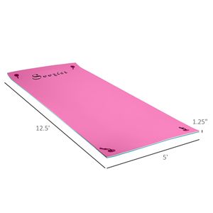 Colchoneta Flotante Portátil Rosa de 12.5 x 5 Pies con Forma de Lirio para Piscina y Lago, 3 Capas con Portavasos, Flotadores y Almohada - Product Image 2