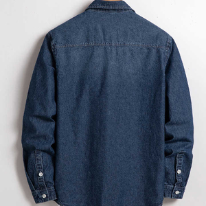 เสื้อเชิ้ตยีนส์ผู้ชาย ผ้าฝ้าย 100% ระบายอากาศได้ดี ดีไซน์เรียบหรู ทันสมัย สัมผัสนุ่ม ทนทาน - Product Image 2