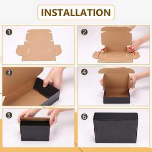 Cajas de Envío Corrugadas Negras de 9x6x2, Embalaje de Cartón Resistente para Envíos de Pequeñas Empresas - Product Image 5