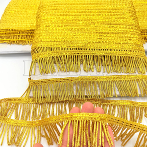 Franges en fil métallique de haute qualité, légères et personnalisables, prix d'usine, OEM, pour rideaux et vêtements décoratifs - Product Image 1