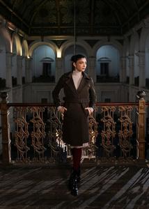 Abrigo de Invierno de Alta Gama para Mujer, Corto y Moderno, con Cuello de Piel de Zorro Sable, Cierre de un Solo Botón, Teñido, Cálido - Product Image 6