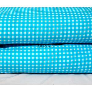 เสื้อผ้าแฟชั่นน้ำหนักเบา พิมพ์ลายบล็อกด้วยมือ ลายสี่เหลี่ยม สำหรับตกแต่งบ้าน สวมใส่สบาย เหมาะสำหรับผู้หญิงและเด็กผู้หญิง งานเย็บปักถักร้อย ART&ART ผ้าคุณภาพสูง - Product Image 5