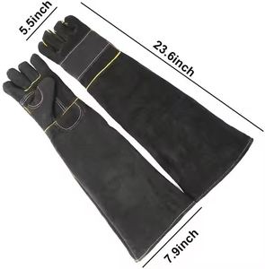 Extreme Safety Cowhide Split <b>Leather</b> Gloves for Welders Flame-Resistant and Fire-Affected <b>Wrist</b> Welding Gloves - Product Image 1