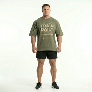 Camiseta Personalizada de Marca Privada, Transpirable, Unisex, Talla Grande, 240 GSM, 100% Algodón, Estilo Urbano, para Gimnasio, OEM, ODM - Product Image 1