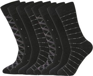<b>Men's</b> White Crew <b>Socks</b> 100% Cotton Breathable Knitted Solid Regular Style Daily Wear Spring Season Standard <b>Thickness</b> - Product Image 2