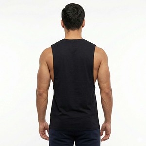 Débardeur de sport sans manches pour homme, couleur personnalisable, coupe ample, 100% coton, séchage rapide, respirant, style vintage - Product Image 3