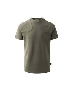 <b>Men</b> Olive Green Short Sleeve <b>T</b>-<b>Shirt</b> O-Neck <b>Pocket</b> Casual Knitted Regular Fit Solid Color - Product Image 5