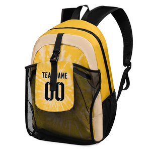 Mochilas Deportivas Unisex Negras y Amarillas al por Mayor para Exteriores, Bolsas de Equipo Académico, Mochilas de Fútbol, Mochilas de Gimnasio, Mochilas de Baloncesto de EE. UU. para Hombres - Product Image 3
