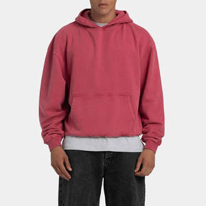 Vente en gros de sweats à capuche pour hommes respirants, délavés à l'acide, style basique, dernière collection, couleur unie, prix abordable - Product Image 1