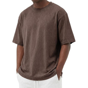 T-shirts en coton pour hommes, coupe oversize, manches courtes, style streetwear, coupe ample, t-shirts d'été délavés, basiques, unisexes - Product Image 1