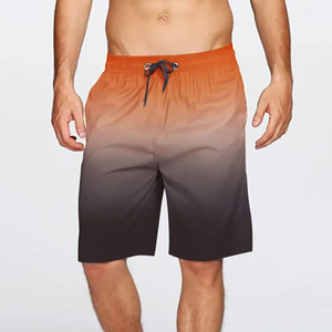 <b>Men</b> Gradient Color Eco-friendly 140g Woven Polyester Digital Printed Casual Swim <b>Trunks</b> Quick Dry Drawstring Beach Shorts Board - Product Image 4