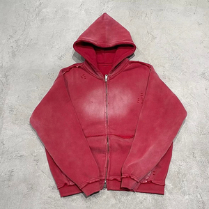 Sudaderas con Capucha para Hombre, Lavado Ácido, de Alta Calidad, Talla Grande, 100% Algodón, Felpa, Unisex, Ropa Urbana, Transpirable, Venta al Por Mayor - Product Image 1