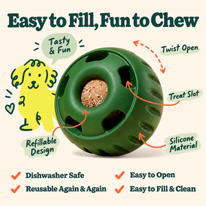 <b>Dog</b> Treat Dispensing Ball with Silicone Freezer Tray Slow <b>Feeder</b> Enrichment Toy <b>Puzzle</b> Treat Toy for <b>Dogs</b> - Product Image 1