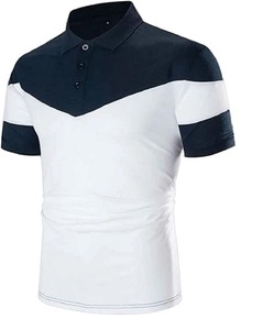 T-shirt unisexe à manches courtes en piqué, coton/élasthanne, avec logo frontal, respirant, coupe classique, design tricoté pour hommes - Product Image 5