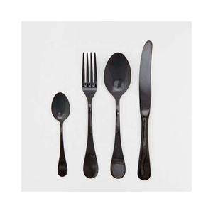 Couverts plaqués noirs d'acier inoxydable de coutellerie de noce de style moderne pour l'hôtel de restaurant - Product Image 4