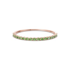 14k Gold Openable <b>Bangle</b> <b>Bracelet</b> Comes With Oval Cut Serenity Ocean Green Lab Grown Diamond (1 Ct. Tw.) Cute Women Jewelry - Product Image 3