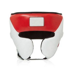 Profesional Kids MMA Training Cuero rojo Kickboxing/Muay Thai Head Guard Productos de boxeo Premium hechos de material de PU - Product Image 1