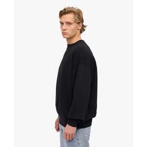 Sweat-shirt vintage délavé pour homme, nouveau pull en molleton teint pigmentaire à col rond avec finition vieillie pour homme - Product Image 5