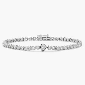 Bracelet élégant pour femme en moissanite et diamant, chaîne en argent sterling 925, bijou de mode, cadeau - Product Image 1
