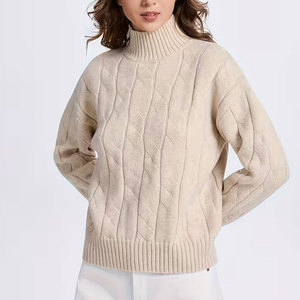 Sweat-shirt à col montant pour femme, pull oversize en polaire à manches longues, idéal pour le sport, la gym, les tenues décontractées et streetwear, vêtement chaud et tendance - Product Image 1
