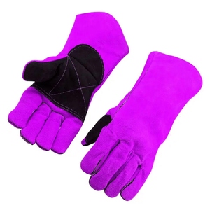 Gants de soudage en cuir de vachette renforcé, résistants à l'abrasion, ignifuges, pour la lutte contre les incendies et le barbecue - Product Image 4