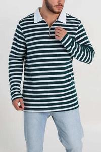 Men's Solid Knitted Pullover Long Sleeve O-Neck Waterproof Sweater Autumn Wear Green <b>White</b> Top - Product Image 6