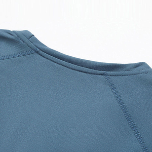 Sweat-shirt à manches raglan bleu pour homme, couleur unie, col rond, tricot décontracté, vêtement d'automne, coupe classique - Product Image 5