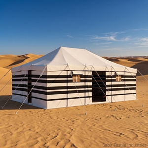 Carpa de Camping de Lujo Kuwaití para las Cuatro Estaciones, Doble, de Lona, para Desierto, con Una Habitación y Sala de Estar, Uso de Emergencia, Impermeable - Product Image 1