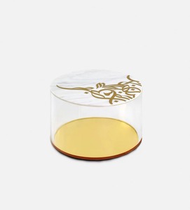 Recipiente Acrílico de Diseño Premium para Alimentos con Acabado Lacado y Tapa de Madera con Concha de Nácar - Product Image 4