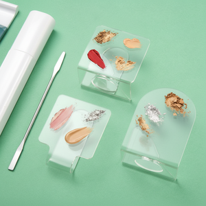 Paleta de Maquillaje Profesional de Acrílico, Bandeja de Mezcla Portátil para Base de Maquillaje, Pigmentos, Crema, Gel para Uñas - Product Image 1