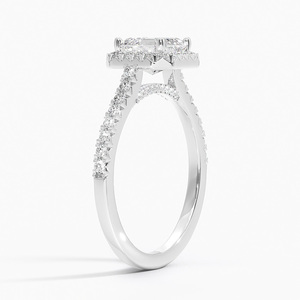 Bague SOJ 08 en argent 925 avec coupe Asscher, ornée d'un halo de diamants Odessa, 2 carats, couleur D, VVS1, moissanite certifiée GRA, prix bas - Product Image 2