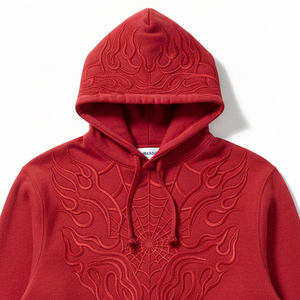 Custom Chenille Patch Spider Hoodie Mens Heavyweight Cotton Fleece Hoody Wholesale Tracksuit <b>Hip</b> Hop Sweatshirts - Product Image 4