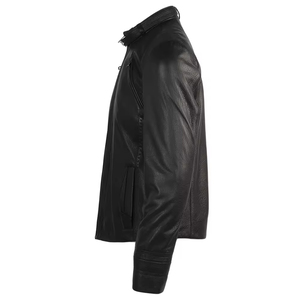 Blouson de moto en cuir synthétique PU pour homme, coupe ajustée, col montant, coupe-vent, collection automne-hiver 2026 – Vente en gros en ligne - Product Image 5
