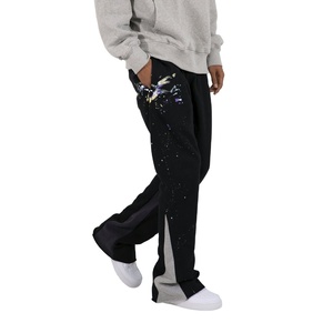 Pantalon de survêtement évasé décontracté de haute qualité pour hommes sur mesure pantalon de survêtement ceinture élastique pantalon de survêtement empilé pour hommes 2025 - Product Image 4