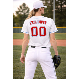 Maillot de baseball personnalisé vierge en gros pour broderie, maillots de softball pour hommes, maillot de baseball avec logo brodé personnalisé pour hommes - Product Image 6