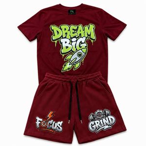 Conjunto Deportivo Personalizado para Hombre, Camiseta con Gráficos Motivacionales y Pantalones Cortos, 2 Piezas, Ropa Deportiva Transpirable, Ropa Deportiva Urbana - Product Image 4