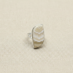 Pure 925 Sterling <b>Silver</b> Banded Agate <b>Ring</b> Yellow & Rose Gold Plated Handmade Boho <b>Statement</b> Adjustable Gemstone <b>Ring</b> for Women - Product Image 3