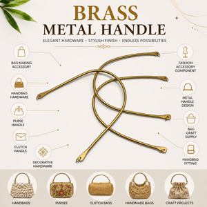 Maniglia Metallica in Ottone per Borse, Maniglia Decorativa per Portafogli, Borse <span class=keywords><strong>a</strong></span> Mano, Clutch, Portamonete e Accessori Moda - Product Image 6