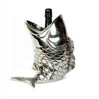Porte-bouteille à vin en acier inoxydable, forme ronde, seau à glace, refroidisseur de boissons pour fêtes, couleur et logo personnalisables, résistant à la rouille