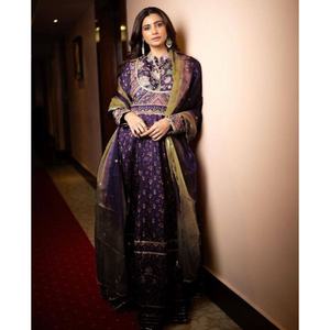 Vestido Anarkali de Muselina Pesada de Diseñador Fatema Fashion, para Ocasiones Especiales, Bodas Indias y Pakistaníes, Salwar Kameez para Mujer - Product Image 1