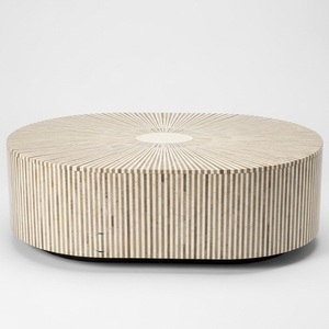 ILAHI's Bone Inlay <b>Table</b> Modern Design Agate Detailing <b>Storage</b> Portable Home Furniture - Product Image 2
